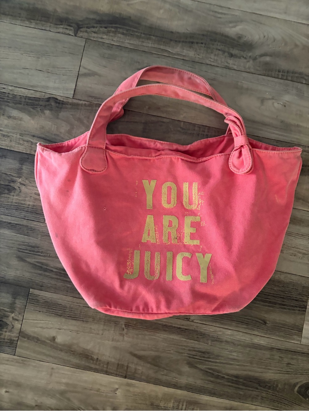 Vtg Juicy Couture You Are
Juicy Canvas Tote hot pink cotton